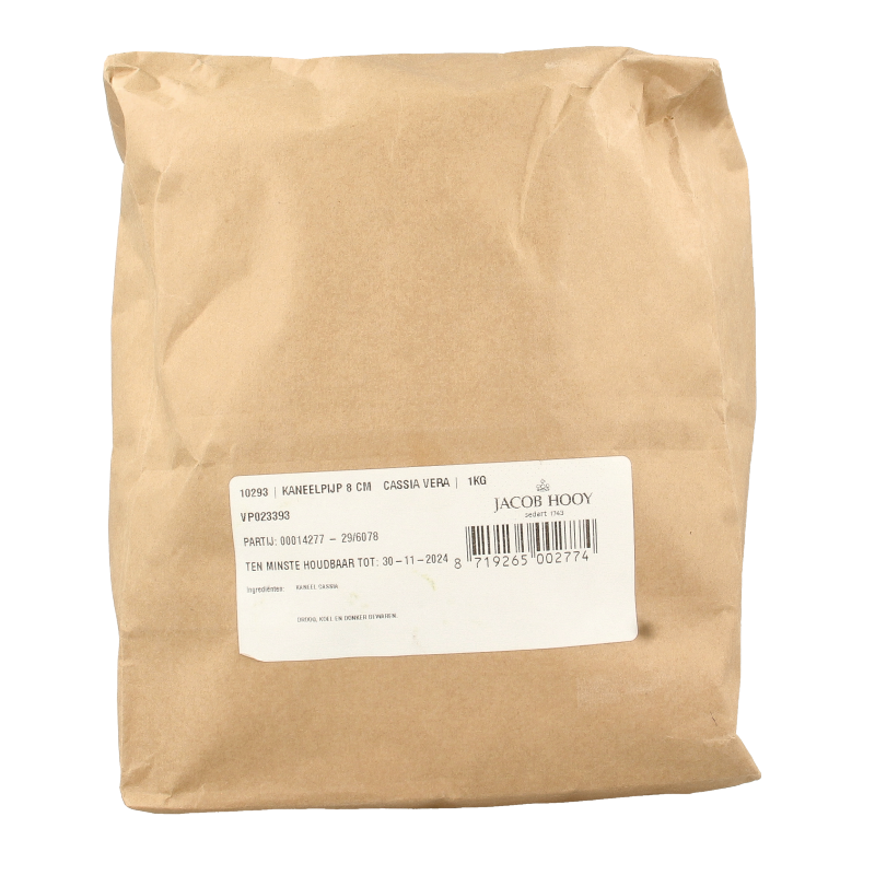 Jacob Hooy Kaneel pijpjes 8cm  1 Kilogram