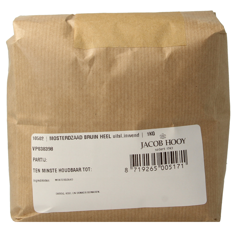 Jacob Hooy Mosterdzaad bruin heel 1 Kilogram