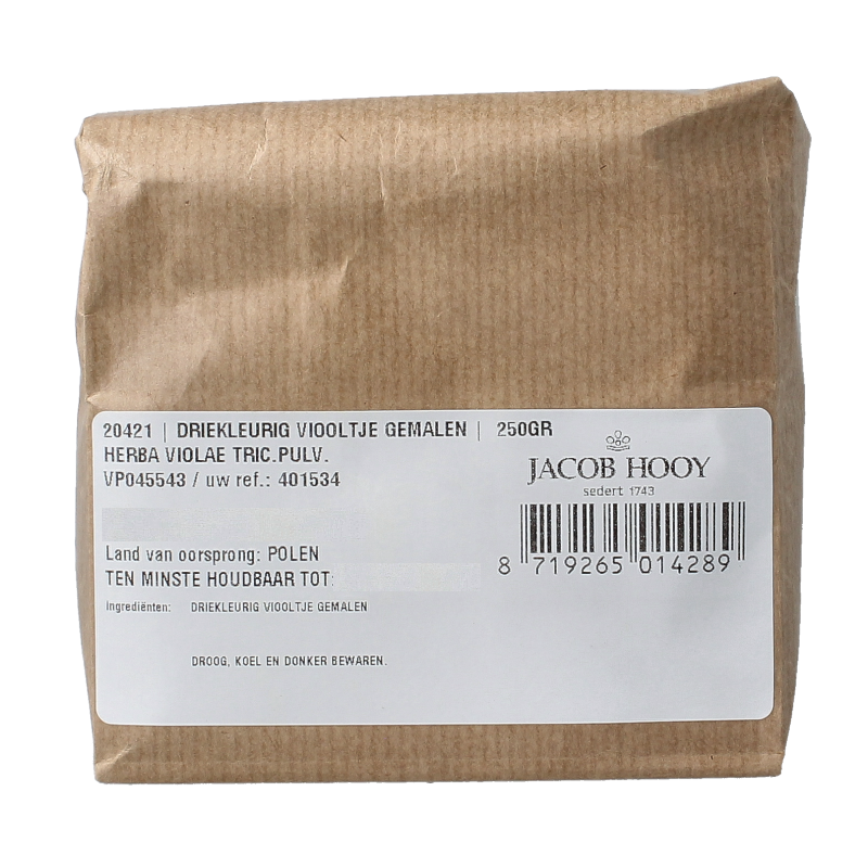 Jacob Hooy Driekleurig viooltje gemalen 250.00 Gram