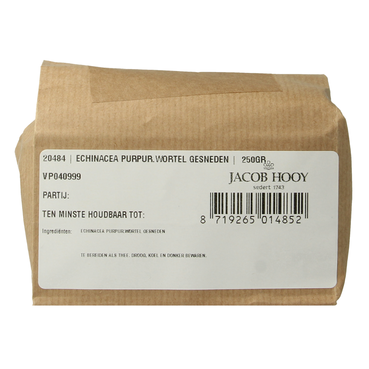 Jacob Hooy Echinacea purpurea wortel gesneden 250.00 Gram