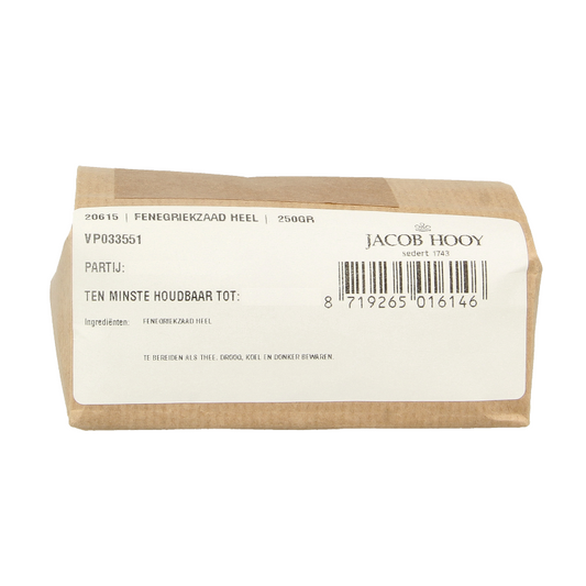 Jacob Hooy Fenegriekzaad heel 250 Gram