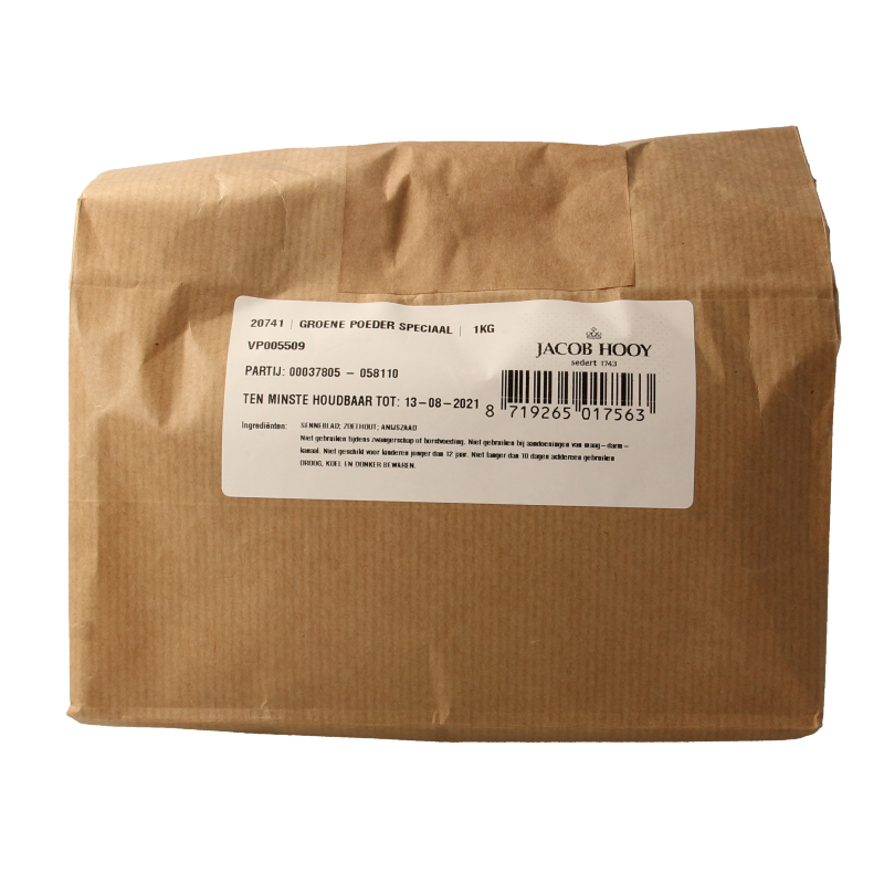 Jacob Hooy Groene poeder speciaal 1 Kilogram