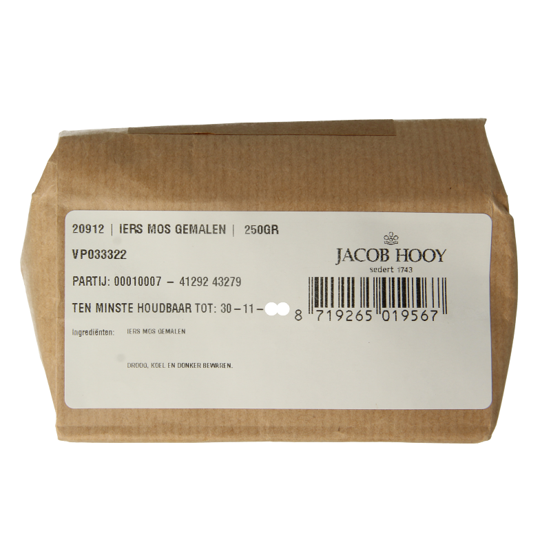Jacob Hooy Iers mos gemalen 250 Gram