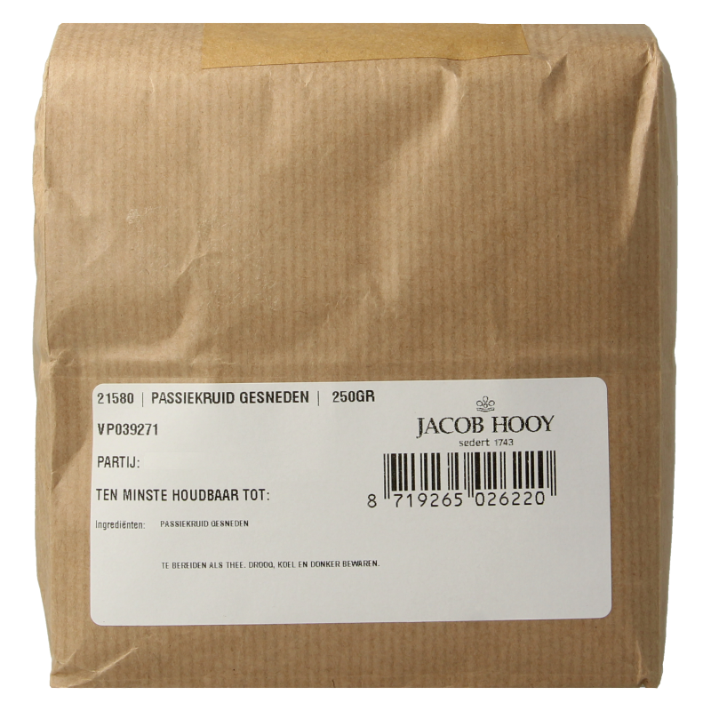 Jacob Hooy Passiekruid gesneden 250 Gram