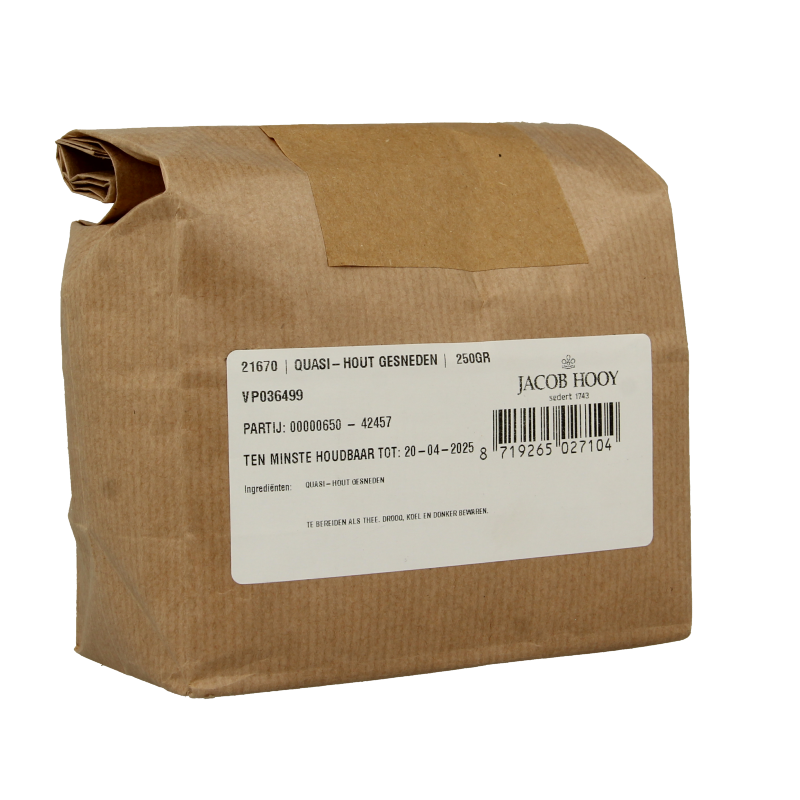 Jacob Hooy Quassi hout gesneden  250 Gram