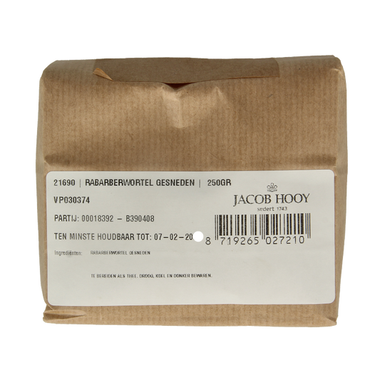 Jacob Hooy Rabarberwortel gesneden 250 Gram