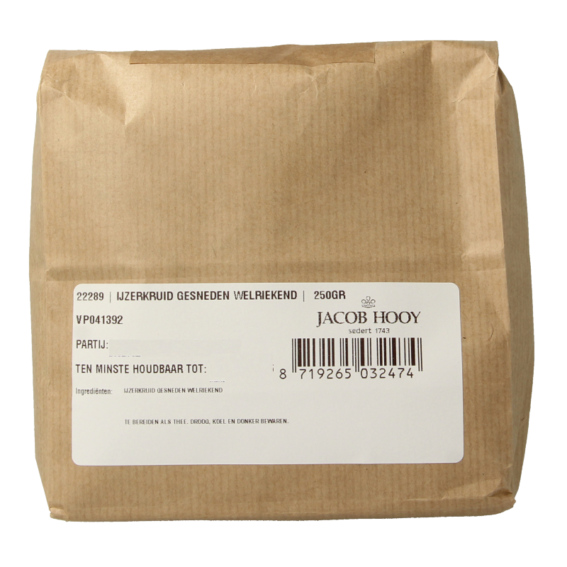 Jacob Hooy IJzerkruid gesneden welriekend 250 Gram