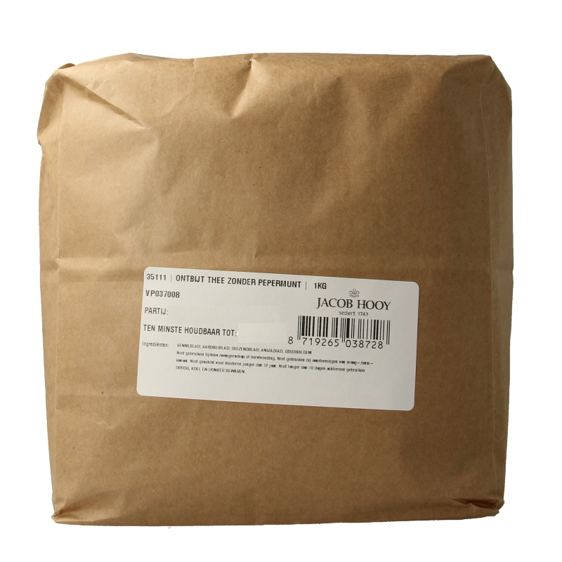 Jacob Hooy Ontbijtthee zonder pepermunt 1 Kilogram