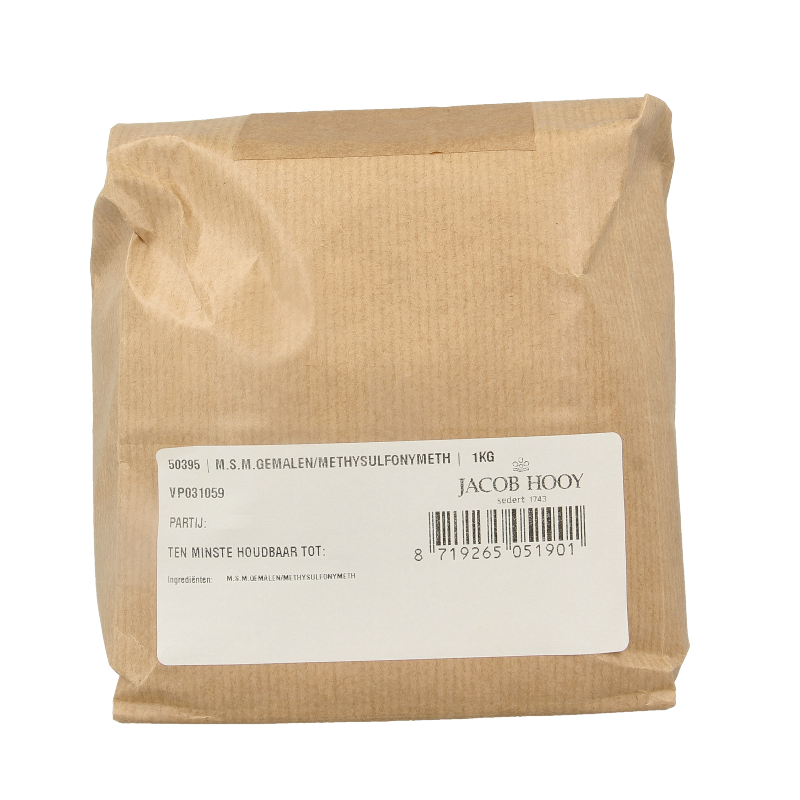 Jacob Hooy MSM gemalen methylsulfonylmethaan 1 Kilogram