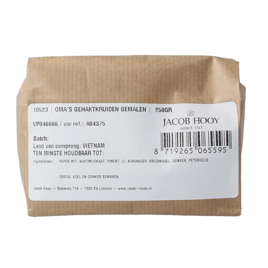 Jacob Hooy Oma's gehaktkruiden gemalen 250 Gram
