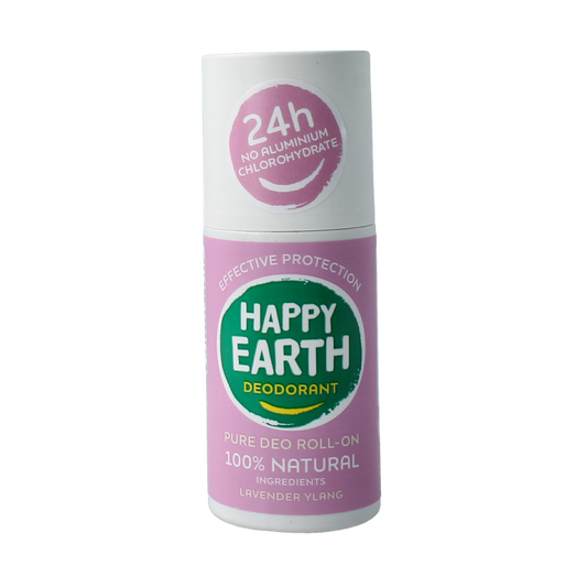 Happy Earth Pure deodorant roll-on lavender ylang 75 Milliliter