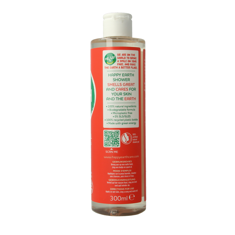Happy Earth Pure showergel floral patchouli 300 Milliliter
