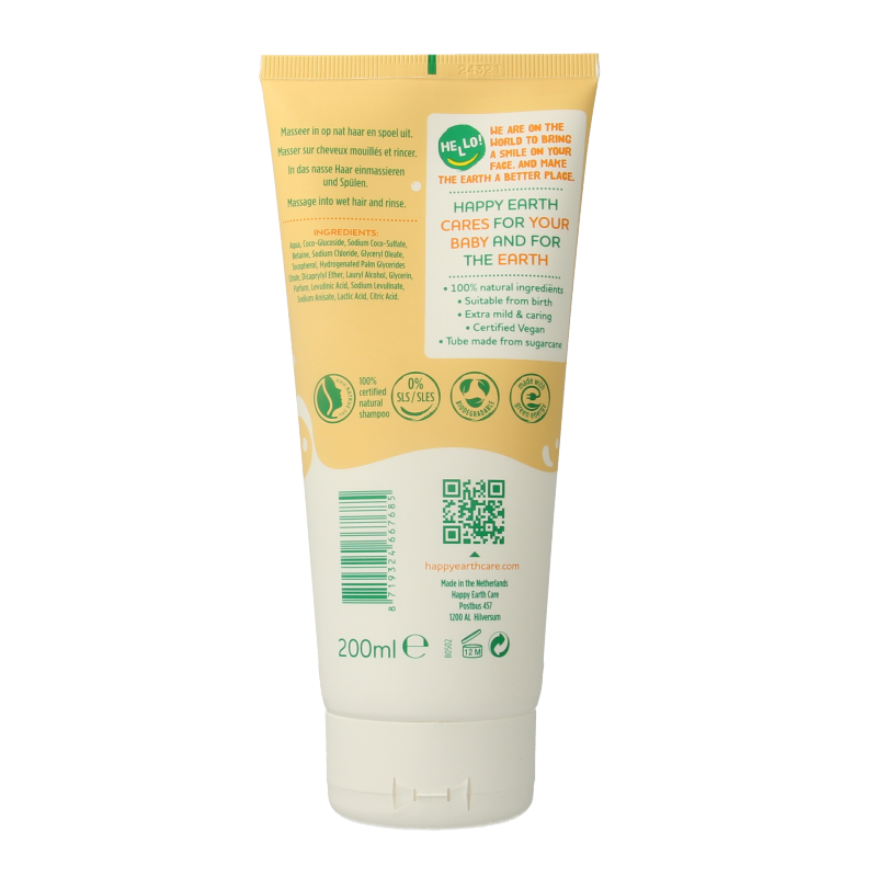 Happy Earth Shampoo voor baby & kids 200 Milliliter
