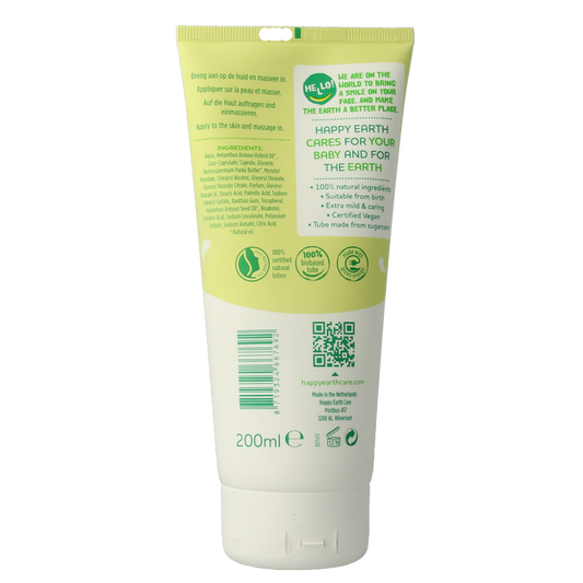 Happy Earth Bodylotion voor baby & kids 200.00 Milliliter