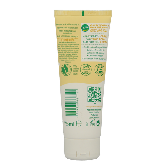Happy Earth Voedende creme voor baby & kids 75 Milliliter