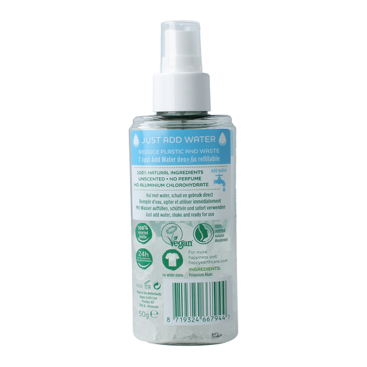 Happy Earth Natuurlijke just add water unscented spray 50.00 Gram