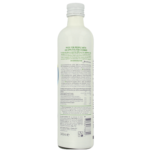 Soof Drinks Siroop zwarte thee limoen & munt 340 Milliliter