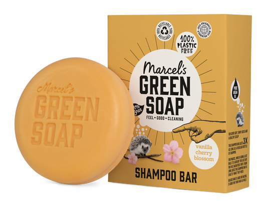Marcel's Green Soap Shampoo bar vanille & kersenbloesem 90 Gram