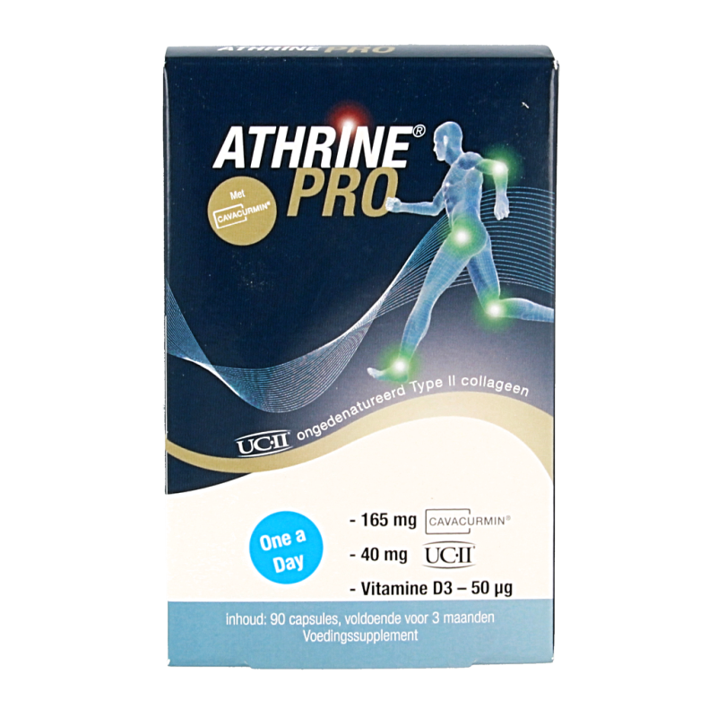 Athrine PRO - UC-II Cavacurmin en Vitamine D3 90 Capsules