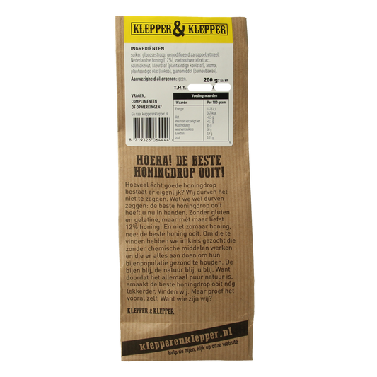 Klepper&Klepper De beste drop ooit honing 200.00 Gram
