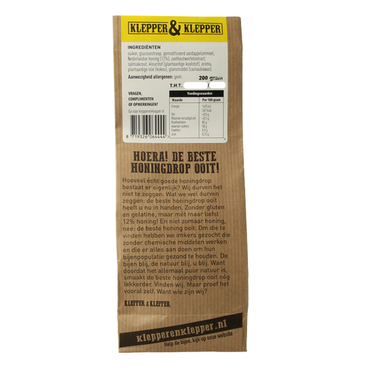 Klepper&Klepper De beste drop ooit honing 200 Gram