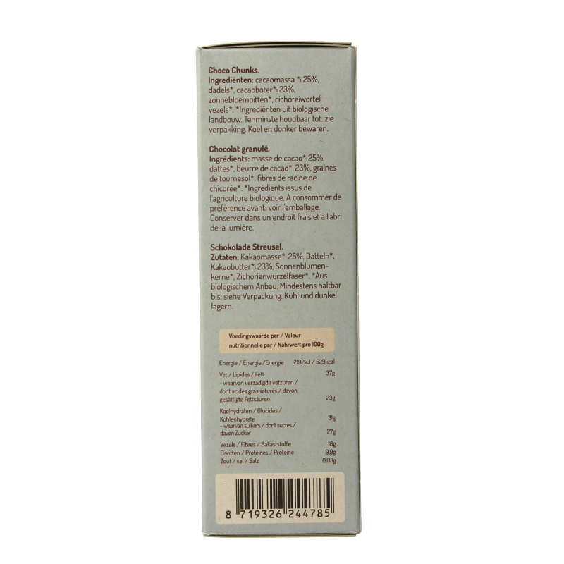 No Sugar Daddies Choco chunks melk bio 180 Gram