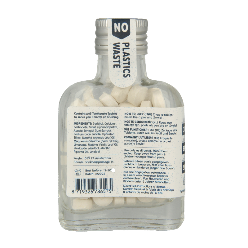 Smyle Tandpasta tabletten zonder fluoride 65 Stuks