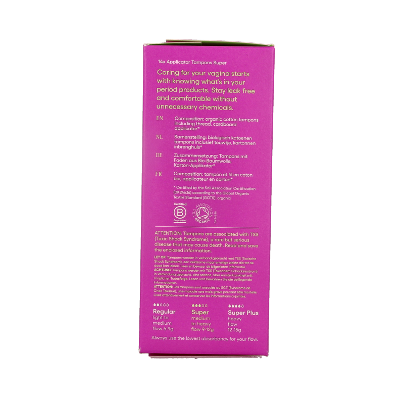Yoni Tampons super met applicator 14 Stuks