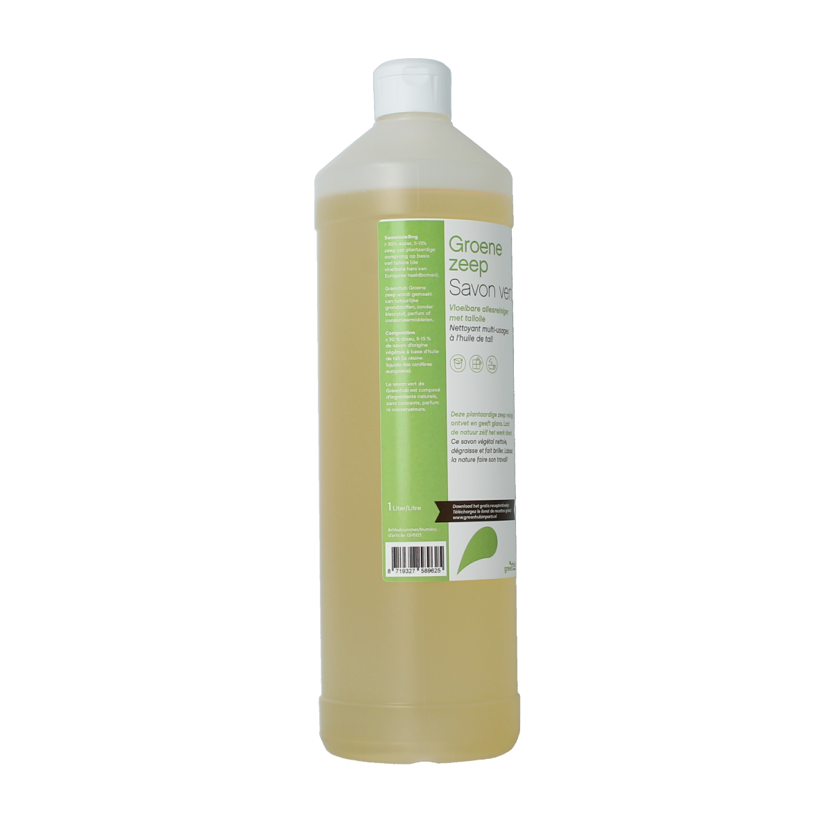 Greenhub Groene zeep vloeibaar 1.00 Liter