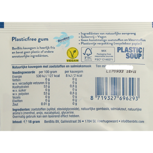 BenBits Salmiak single zakje 18 Gram