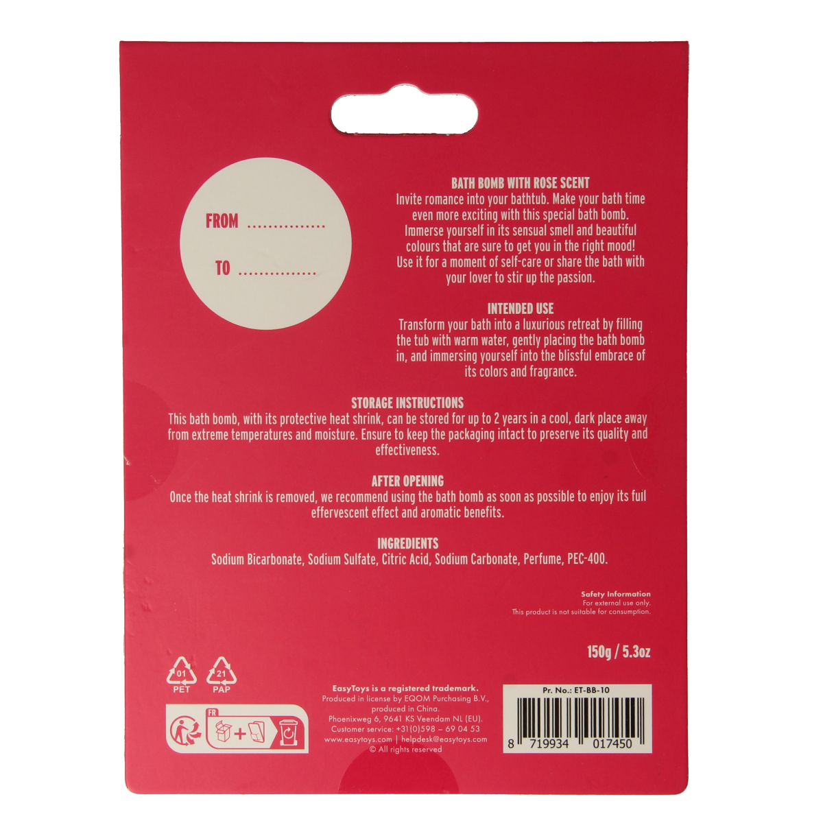 EasyToys Badbruisbal pussy 1.00 Stuks