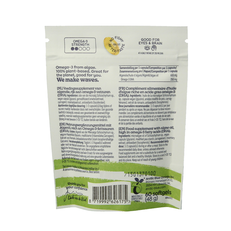 Arctic Blue Algenolie DHA 60 Softgels