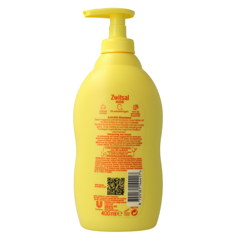 Zwitsal Shampoo kids anti-klit 400 Milliliter