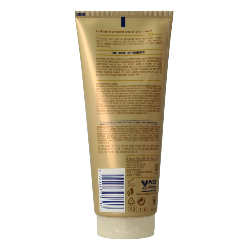 Dove Summer fair lotion 200 Milliliter