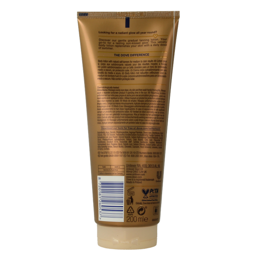 Dove Bodylotion summer dark 200 Milliliter