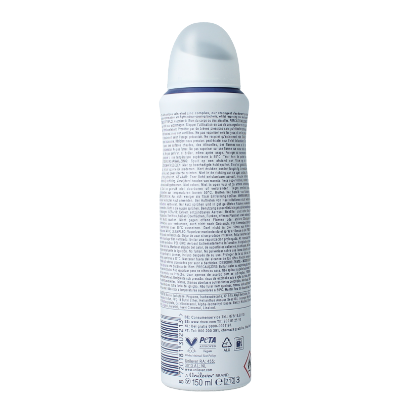 Dove Deodorant spray original 0% 150 Milliliter