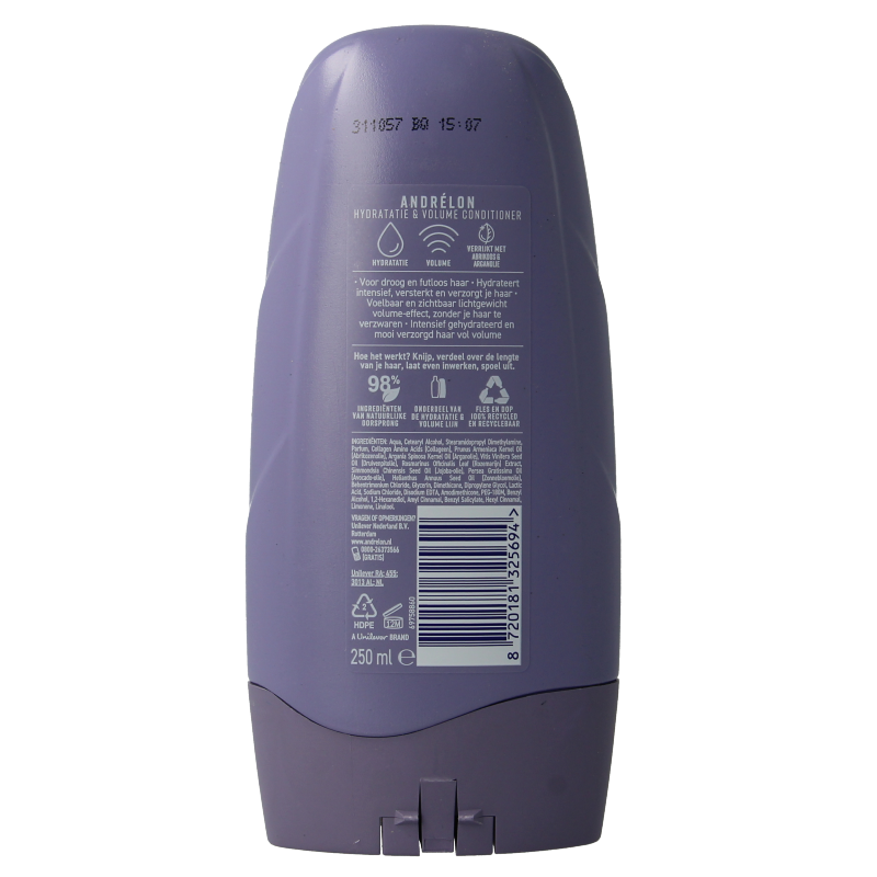 Andrelon Conditioner hydratatie & volume 250 Milliliter