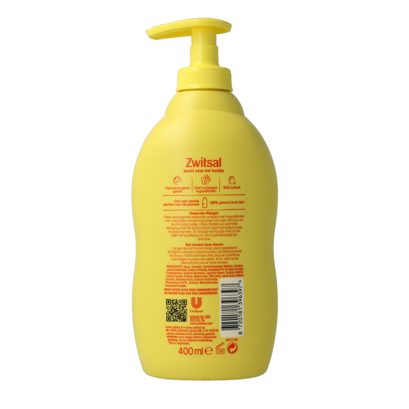 Zwitsal Wasgel pomp 400 Milliliter