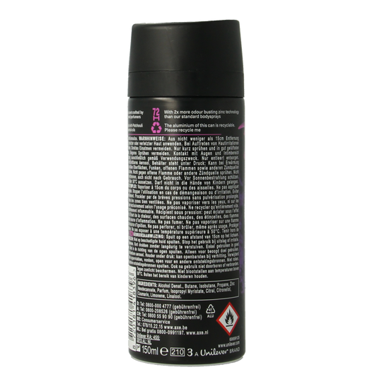 AXE Deodorant bodyspray purple patchouli 150 Milliliter