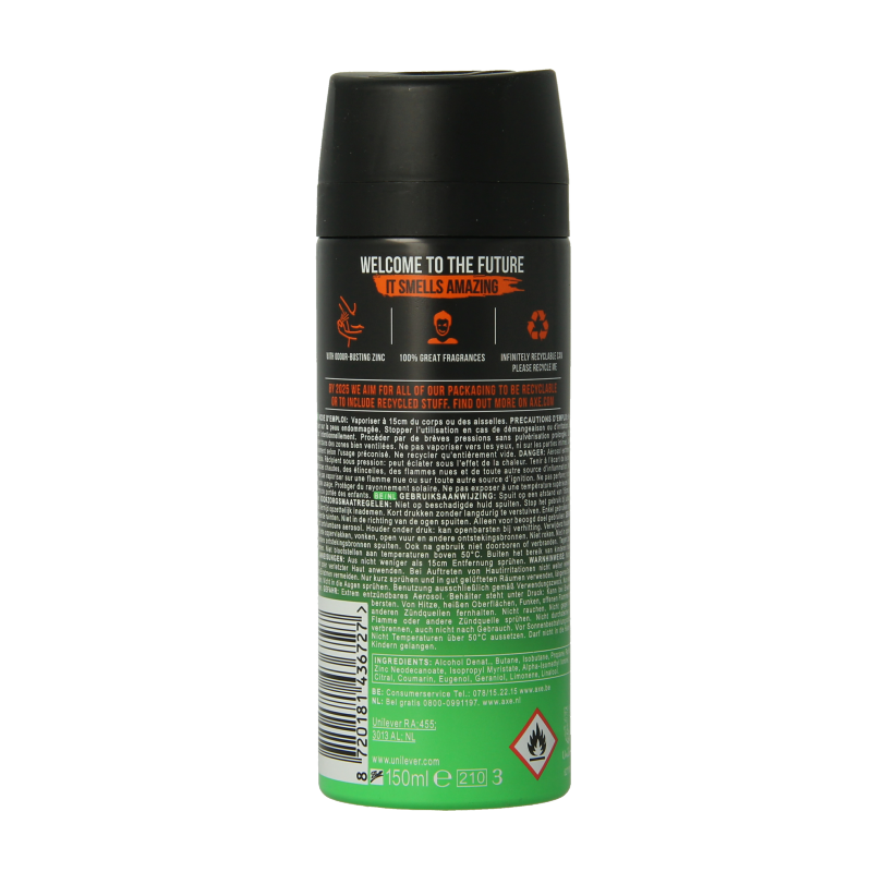 AXE Deodorant bodyspray jungle fresh 150 Milliliter