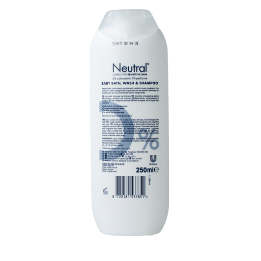 Neutral Baby wasgel/shampoo 2 in 1 250 Milliliter