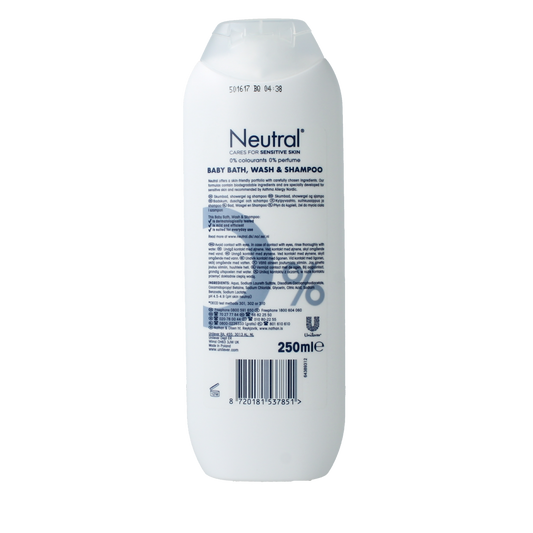 Neutral Baby wasgel/shampoo 2 in 1 250.00 Milliliter