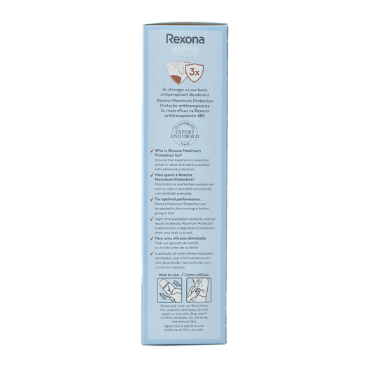 Rexona Deodorant spray max pro clean scent 150.00 Milliliter