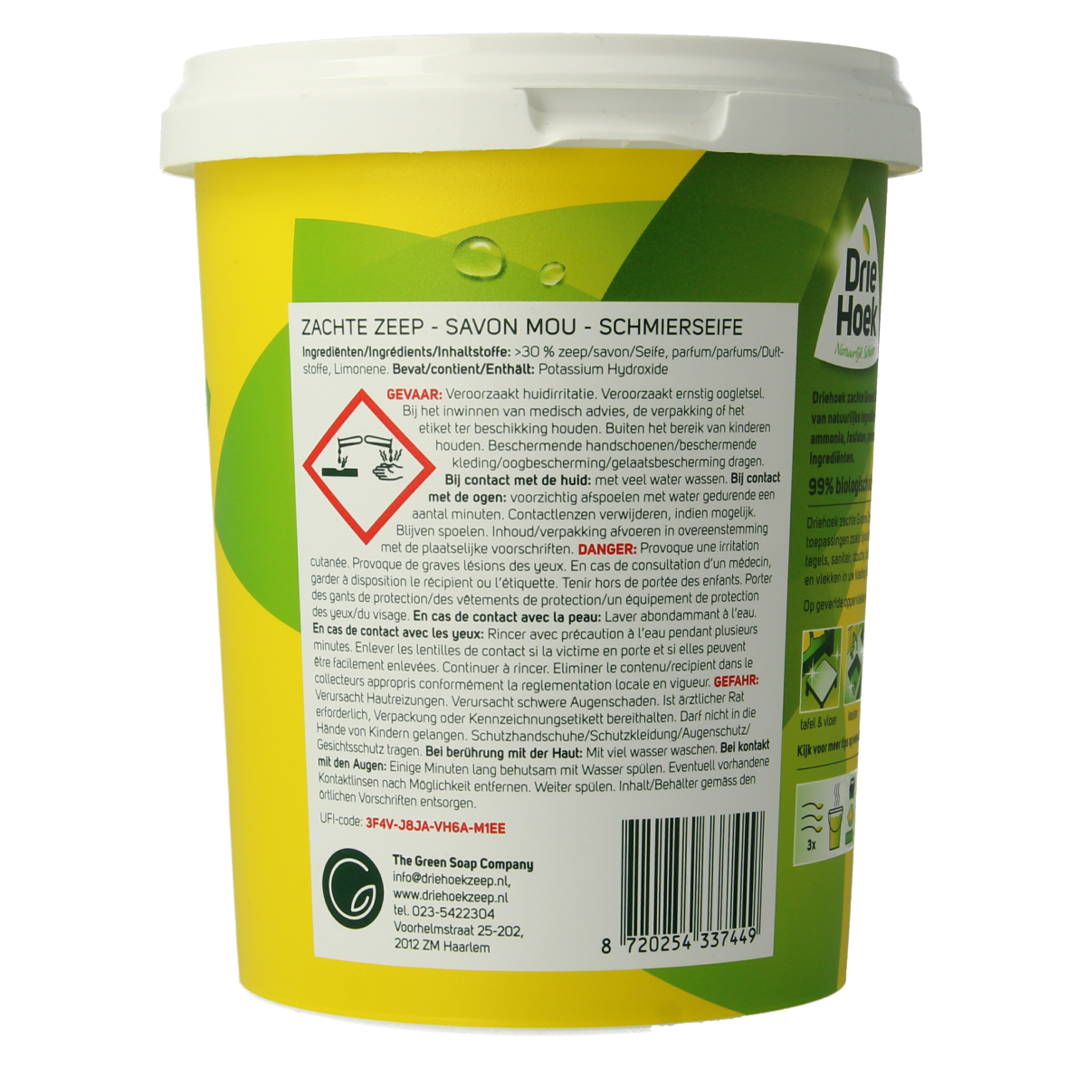 Driehoek Zachte zeep 900.00 Gram