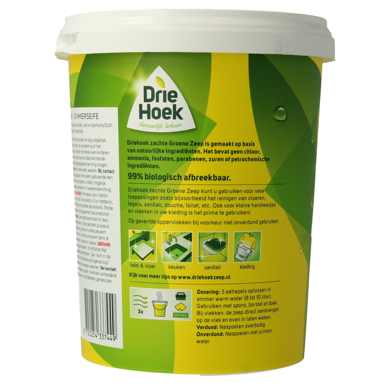 Driehoek Zachte zeep 900 Gram