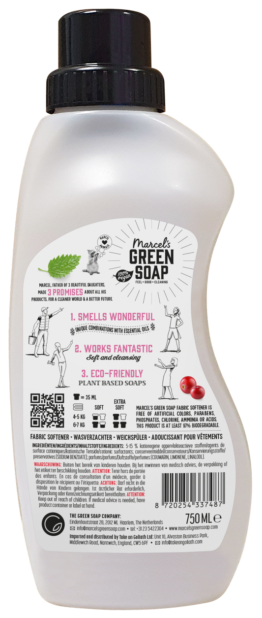 Marcel's Green Soap Wasverzachter patchouli & cranberry 750.00 Milliliter