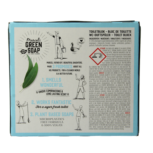 Marcel's Green Soap Toiletblok munt & eucalyptus 35 Gram