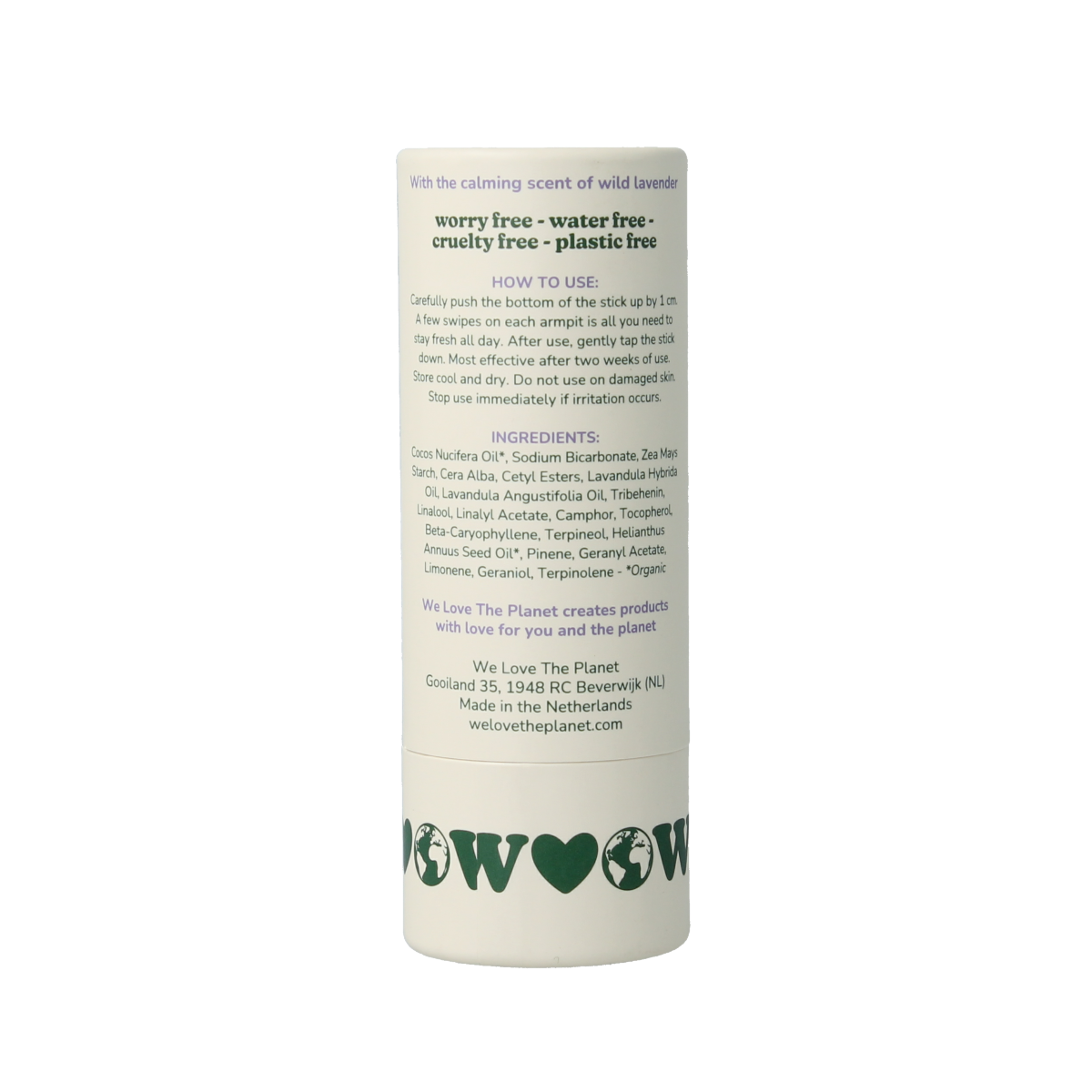 We Love The Planet Deodorant stick wild lavender 40.00 Gram