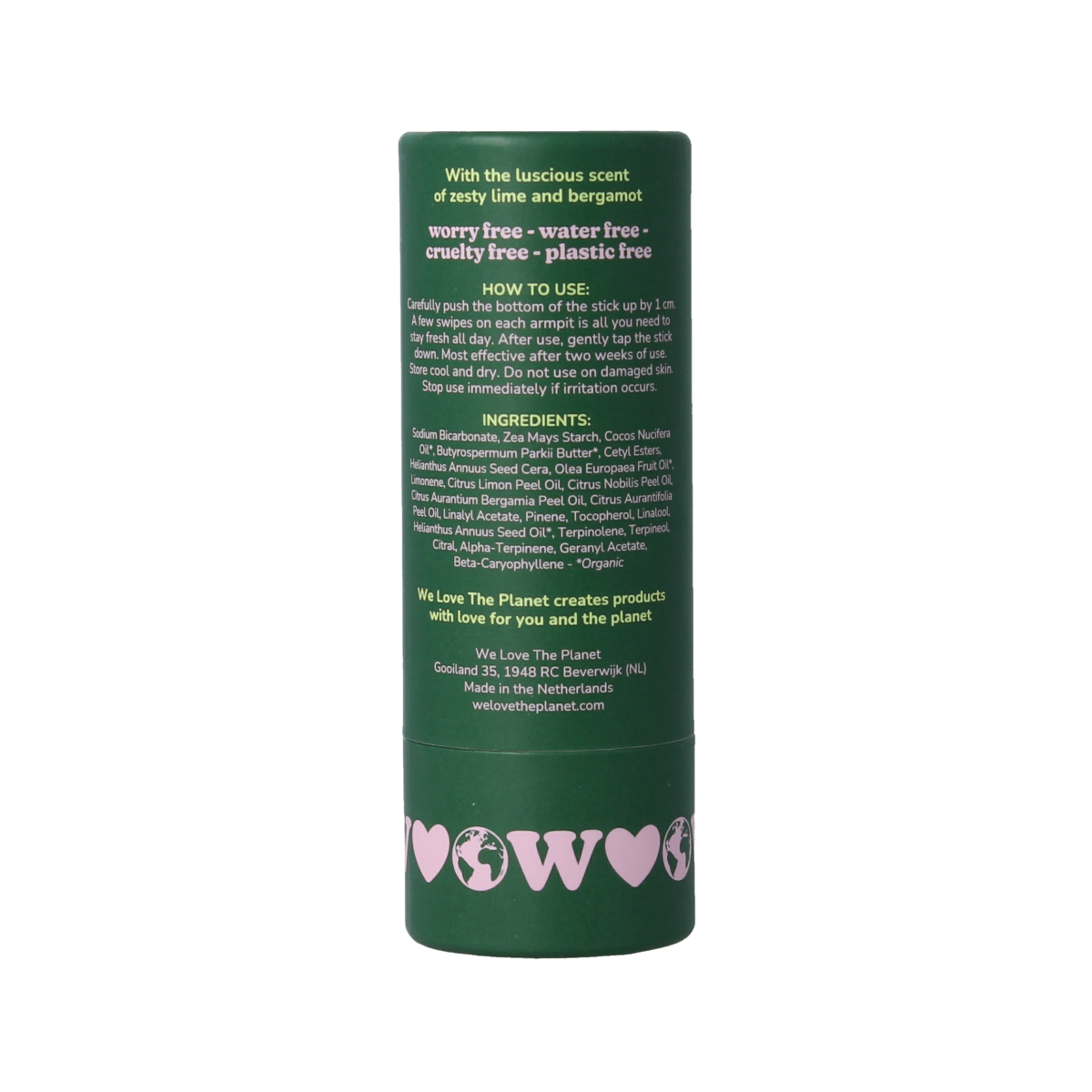 We Love The Planet Deodorant stick zesty lime 40.00 Gram
