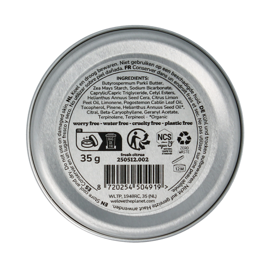 We Love The Planet Deodorant balm fresh citrus vegan 35.00 Gram